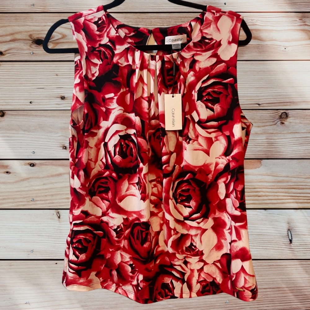Calvin Klein Sleeveless top - Flower Print print